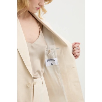 Filippa K Ленено сако Filippa K в бежово с едно копче с изчистен дизайн 31338 (31338.FK)