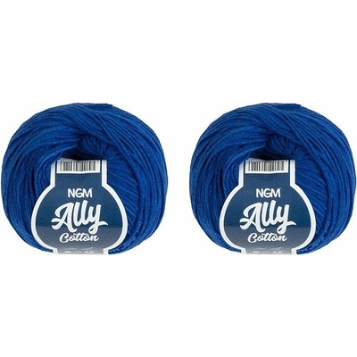SET 2ks - Příze ALLY cotton Tmavě modrá BX14055 - 50g / 140 m
