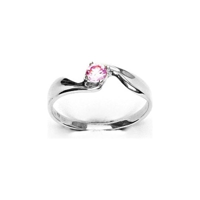 Čištín Stříbrný s růžovým zirkonem T 1026