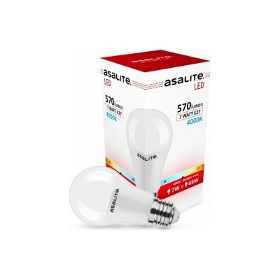 Asalite ASAL0031 LED žiarovka E27 7 W klasická banka mliečna K 4000