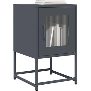 vidaXL Нощно шкафче Антрацит 36x39x60, 5 cm Студено валцувана стомана (853328)