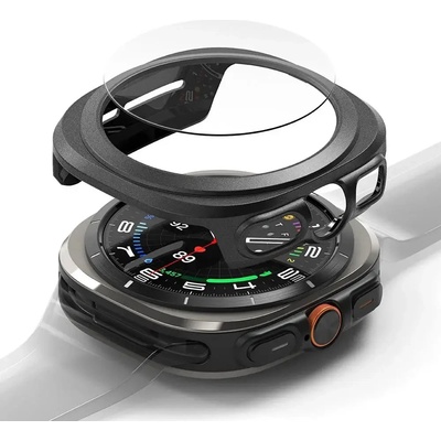 Ringke Тънък и закален стъклен калъф Ringke + комплект стъкла за Samsung Galaxy Watch Ultra 47 мм - черен (8809961787744)