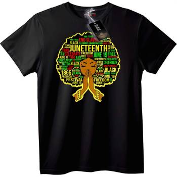 NOONEBRAND Тениска Juneteenth Свобода - 2XL, Black