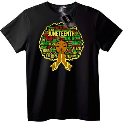 NOONEBRAND Тениска Juneteenth Свобода - 2XL, Black