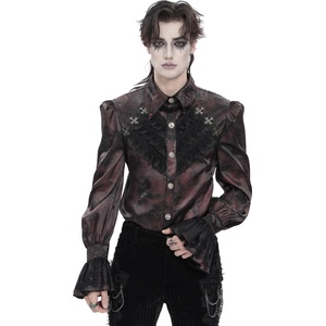 Devil fashion мъжка риза DEVIL FASHION - Ashen Vael - бордо - SHT15702