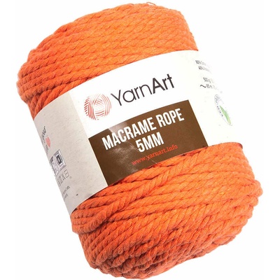 YARNART Macrame Rope 5 mm 5 mm 85 m 770 Light Orange юта (Macrame Rope 5 mm 770)