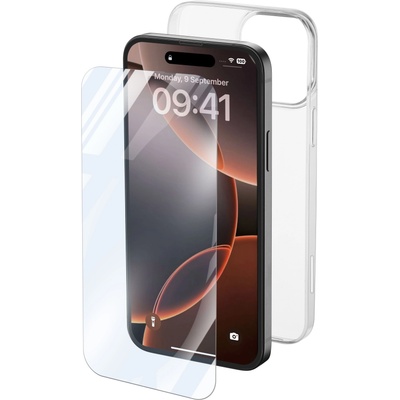 Cellularline Комплект Cellularline - Protection Kit, iPhone 16 Pro, прозрачен (PROTKITIPH16PROT)