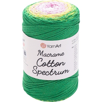 YARNART Macrame Cotton Spectrum 225 m 1309 Pink Green юта (Macrame Cotton Spectrum 1309)
