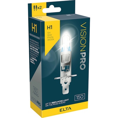 Elta 12V H1 55W P14,5s VisionPro +150%, 2 ks