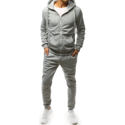 Dstreet pánská tepláková souprava tmavě šedá AX0379 světle šedá