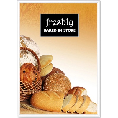 Jansen Display Klaprám 700 x 1000 mm ostrý roh profil 25mm RAL 9003 bílá, 731 x 1031 mm
