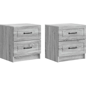 vidaXL Нощен шкаф 2 бр. Сива сонома 43 x 34, 5 x 44, 5 см (895688)
