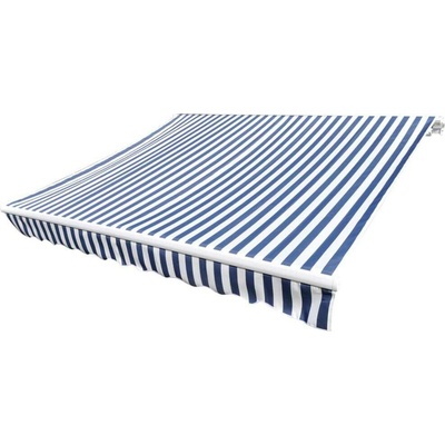 Nabytek XL Plachta na markýzu plátěná modro-bílá 3 x 2,5 m (bez rámu)