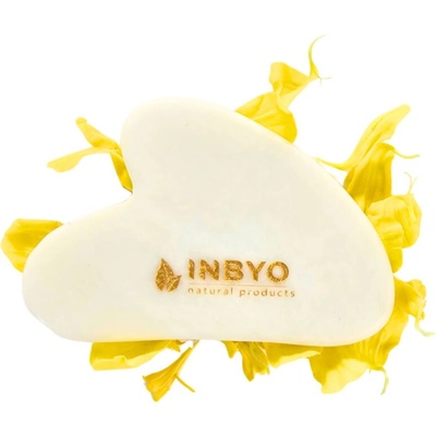 INBYO Masážny kameň Gua Sha z bieleho nefritu