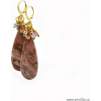 Armillas Boho náušnice s rohonitem NA251010