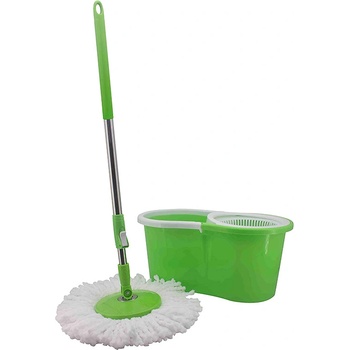 Sapir Въртящ се моп sapir sp 1120 bm1, 2 микрофибърни глави, Центрофуга, Стоманена дръжка, Зелен (1120100071)