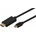 MicroConnect Mini Displayport 1.2 - HDMI 2m incl. audio transmission Black, with gold plated plugs, resolution : 1920*1080p