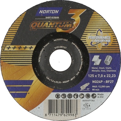 Brúsny kotúč Norton na kov Quantum 3, priemer 125 mm