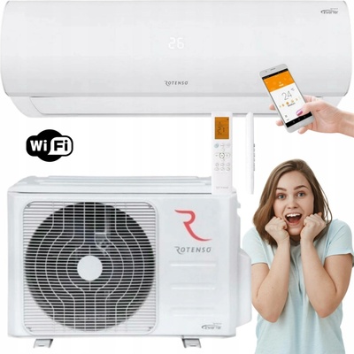ROTENSO UKURA bílá 3,5kW wifi dálkové ovládání montážní sada 3m