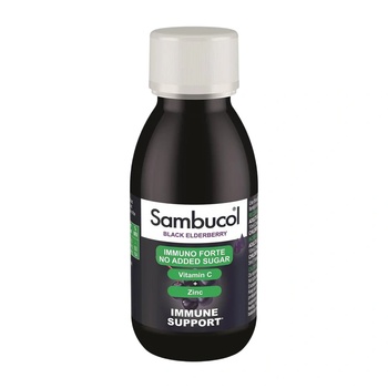 Sambucol Sambucol, Immuno Forte, Sugar Free, Black Eldeberry, Vitamin C & Zinc, Support The Immune System, Syrup, 120 ml