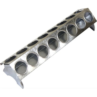Agrofortel 032.10 Žľabové krmítko kruhové diery kovové 30 cm