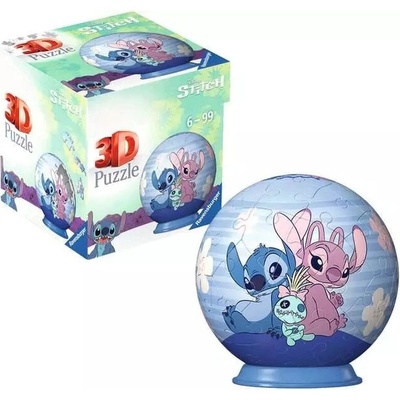 RAVENSBURGER 3D Puzzleball Disney: Stitch - Stich & Angel 54 ks