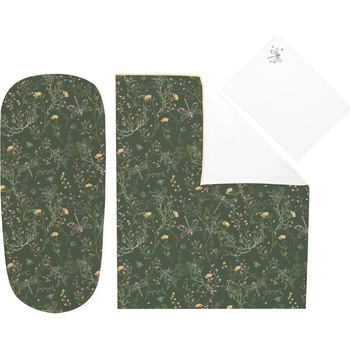 Kikkaboo Бебешки спален комплект за количка Kikkaboo - Secret Garden, 6 части, Green (41101060145)