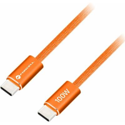 Forcell ACYH23 USB-C / USB-C 100W PD QC4.0 AVS 1,2m oranžový