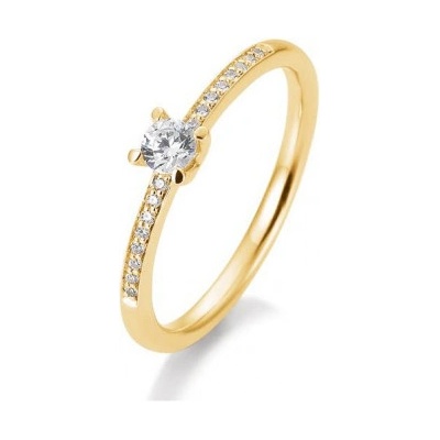 Sofia Diamonds prsteň zo žltého zlata s diamantom BE41 85951 Y