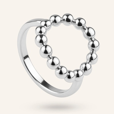 SilveAmo Strieborný prsteň Bubble Ring K2.2076