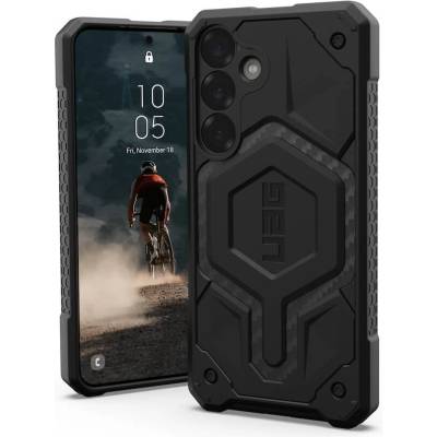 Urban Armor Gear Gear Monarch Pro Case - удароустойчив хибриден кейс с MagSafe за Samsung Galaxy S25 Plus (черен-карбон)