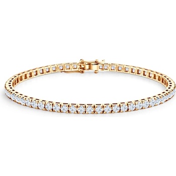 SAVICKI Тенис гривна Luminy 3, 0 мм: злато, бели сапфири