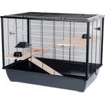 INTER-ZOO Pet Products Клетка за гризачи HUGO + Wood 78 x 48 x 58 см ЧЕРНА
