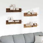 vidaXL Стени за рафтове 4 бр. Старо дърво 80 x 11, 5 x 18 см (886230)