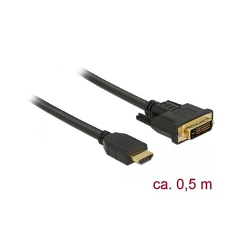 Delock Kabel HDMI > DVI 24+1 bidirektional 0.50m schwarz (85651) (85651) (85651)