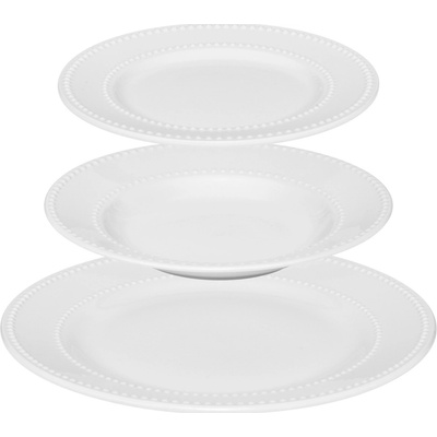 Secret de Gourmet 18dílná jídelní souprava PEARL, porcelán bílý