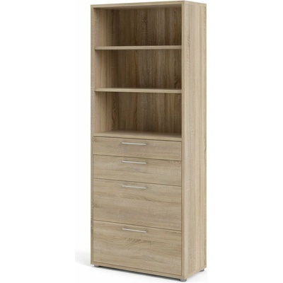 Modulárna knižnica v dekore duba v prírodnej farbe 89x222 cm Prima – Tvilum