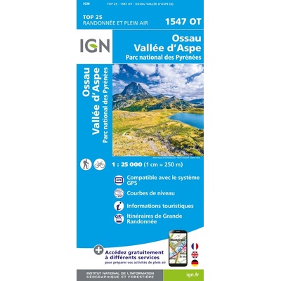 mapa Ossau/Vallee d Aspe 1:25 t.