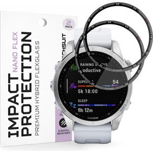 Techsuit Протектор за Garmin Fenix 7S - Nano Flex (2 pack) - Techsuit - Черен