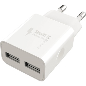 WINNER GROUP-WG - Зареждащ адаптер 2xUSB-A 12W бял (WN0058)