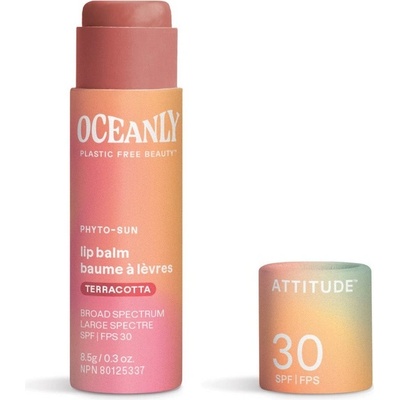 ATTITUDE Lip Balm SPF 30, Terracotta с Цинк Оксид, Oceanly-Phyto-Sun, ATTITUDE