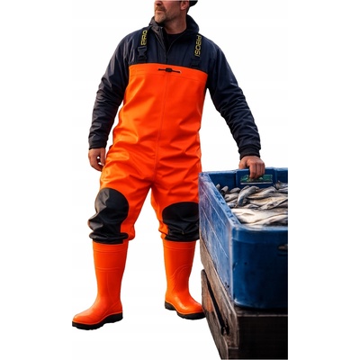CHEST WADERS Rybářské holínky Max S5 G5009 vysoké na hruď oranžové