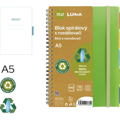 LUMA Blok kroužkový ECO s rozdělovači A5 linka – Zbozi.Blesk.cz
