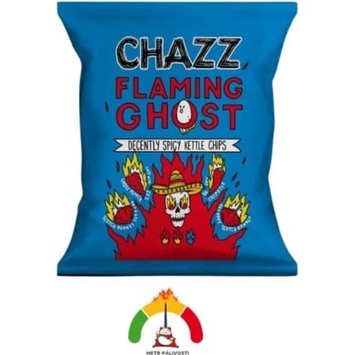 Chazz chipsy s príchuťou chilli papričky Ghost pepper pálivosť 50 g