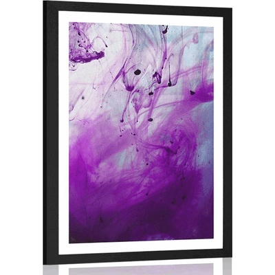 Plakát s paspartou kouzelná fialová abstrakce - 30x45 black