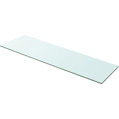 vidaXL Плоча за рафт, прозрачно стъкло, 100 x 30 см (243846)
