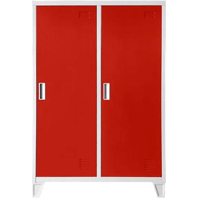 МЕТАЛЕН ШКАФ cr-1605-2 jz - СИВ/ЧЕРВЕН
