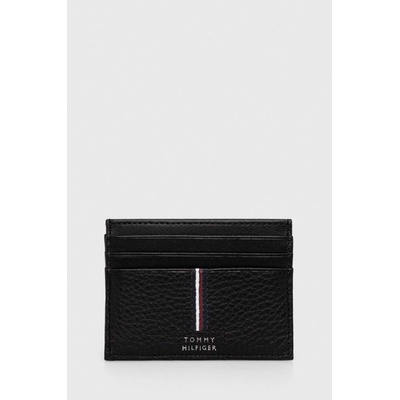 Tommy Hilfiger Kožené púzdro na doklady a mince Premium Leather Holder Čierne