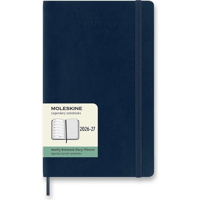 Moleskine A5 týždenný 2026-27 modrý
