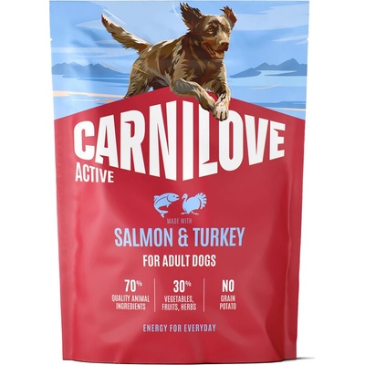 Carnilove Active Dog Dry Made with Salmon & Turkey for Adult All Breeds 1,5 kg